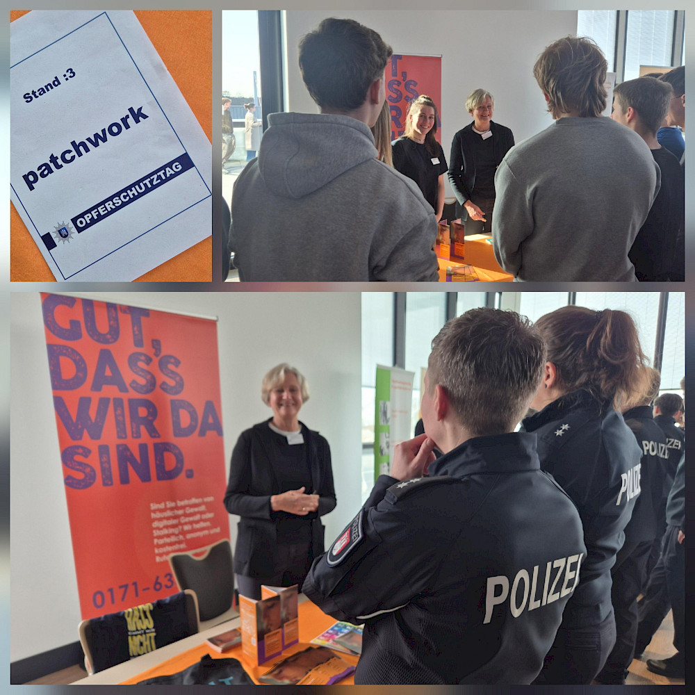 Patchwork beim Opferschutztag der Polizei Hamburg